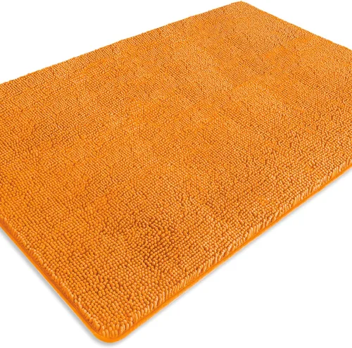 Miniatura 292 de Alfombra de baño pequeña de 12 x 18 pulgadas, lavable y absorbente, antideslizante, alfombra de baño de felpilla gruesa y suave para baño, ducha