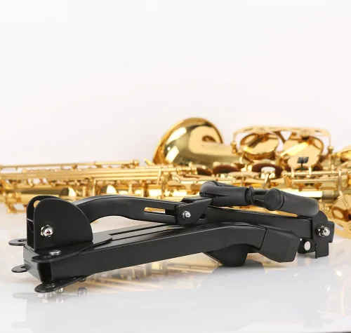 Miniatura 5 de RHYTHM Soporte plegable para saxofón, soporte para saxofón alto/tenor, soporte ajustable para saxofón portátil