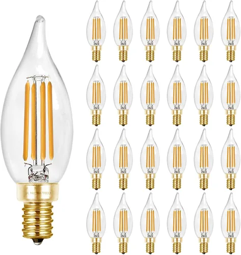 Miniatura 9 de Hizashi Bombillas LED de candelabro, E12, 40W regulables, CRI 90+, 4W, 450 lm, 5000K blanco diurno, bombillas de araña CA10, bombillas de vela
