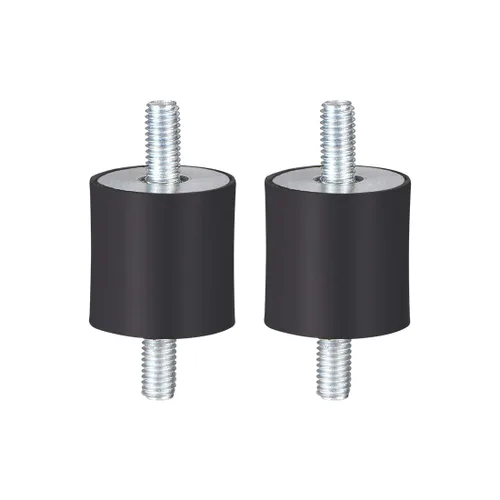 Miniatura 7 de uxcell Soportes de goma de 0.591 x 0.591 in, aisladores de vibración, amortiguador con pernos M5 x 0.394 in, 2