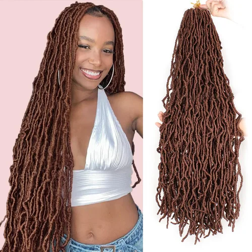 Miniatura 23 de ZRQ Extensiones de cabello sintético de ganchillo de 36 pulgadas, 3 paquetes, color negro natural, preenlazadas, largas, de diosa, sintéticas, 1b#