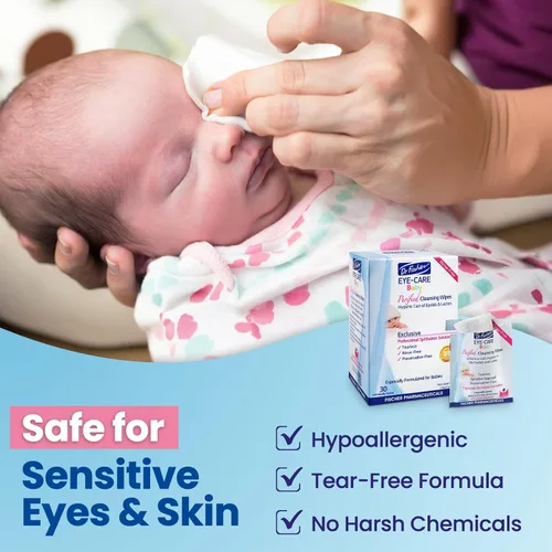 Miniatura 4 de Dr. Fischer Toallitas para ojos de bebé para recién nacidos y niños pequeños, toallitas limpiadoras estériles para conductos lagrimales obstruidos