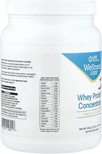 Miniatura 3 de Life Extension Wellness Code Concentrado de proteína de suero de leche 0.71 oz para crecimiento muscular y salud inmunológica, procedente de vacas
