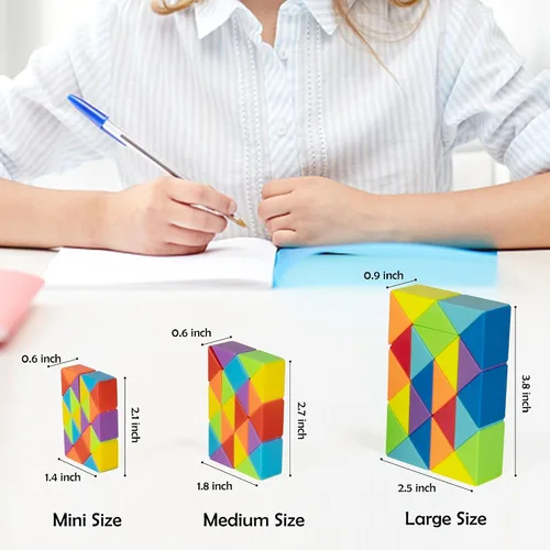 Miniatura 2 de Cubo de serpiente mediano, paquete de 4 juguetes sensoriales para aliviar el estrés, suministros a granel, bolsas de regalo, juguetes para ansiedad