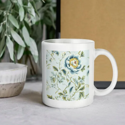 Miniatura 6 de Chinoiserie Blue Peony Flower Mugs Botanical Peony Garden Illustration 11 Oz Tea Cup Mother's Day Christmas Birthday Gift For Mom