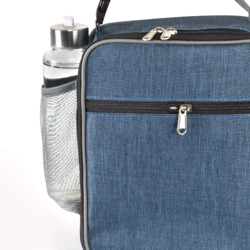 Miniatura 3 de Lonchera aislada azul marino, a prueba de fugas, portátil, con asa, para hombres, mujeres, niños y niñas, 10.2 pulgadas de largo x 4.3 pulgadas