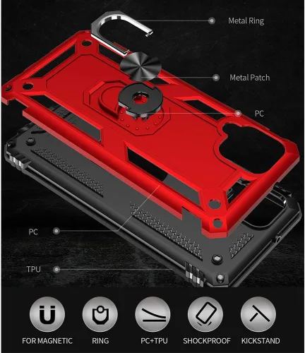 Miniatura 7 de Funda para Samsung Galaxy A12, Samsung A12 con protector de pantalla HD, [grado militar de 16 pies probada en caídas], anillo protector a prueba