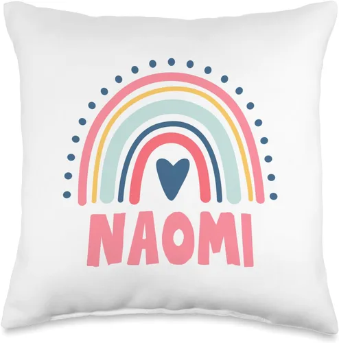 Miniatura 4 de Idea Regalo Personalizzata con Nome Gifts Idea Naomi Name Custom Woman Myth Legend Pink Birthday Party Throw Pillow, 18x18, Multicolor