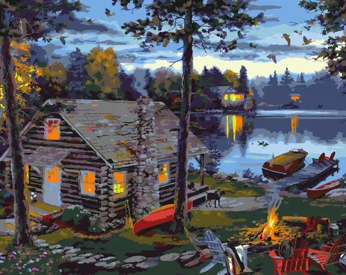 Miniatura 16 de Kit de pintura por números de Ledgebay para adultos: kit de pintura por números para principiantes a avanzados - Divertidos proyectos de arte y Ruta