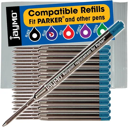 Miniatura 9 de Jaymo - Repuesto para bolígrafo Parker 1950369, mide 3.875 pulgadas de largo, repuesto para bolígrafo G2, 12, color negro Parker negro 12