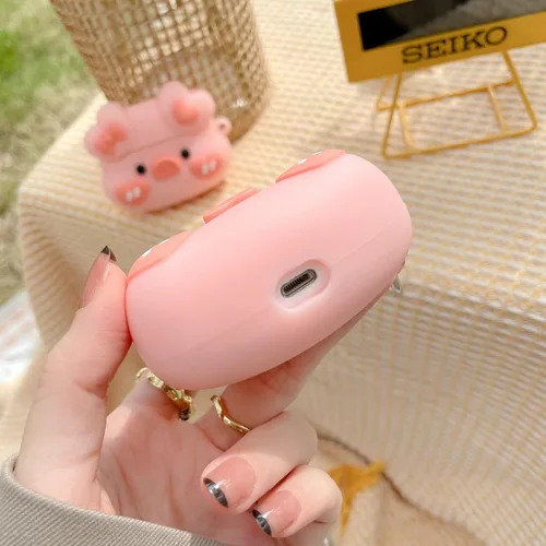 Miniatura 3 de para AirPod 2/1 Funda de Cubierta, Linda Funda de AirPods de Cerdo 3D de Dibujos Animados para 1ª y 2ª Generación, Funda Protectora de Silicona