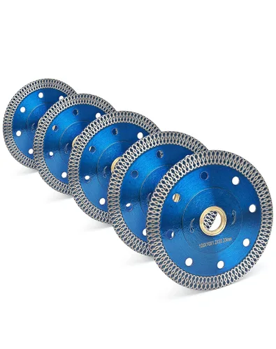 Hoja de sierra de diamante de 4 pulgadas, hoja de porcelana súper fina para cortar baldosas de porcelana de granito de mármol (4 "-5 piezas)
