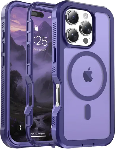 Miniatura 96 de jaroco - Funda magnética compatible con MagSafe para iPhone 11 de 6.1 pulgadas; protección de grado militar contra caídas, de doble capa