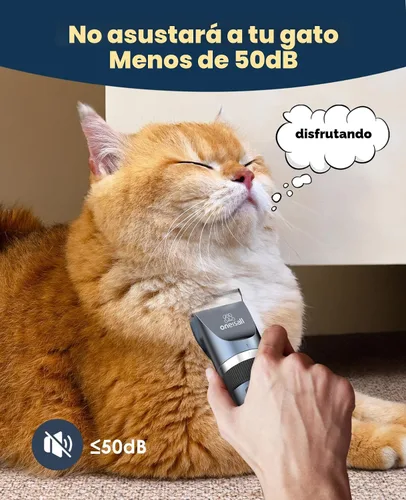 Miniatura 4 de oneisall Cortador de pelo para gatos silencioso para pelo enmarañado y largo, afeitadora de mascotas inalámbrica de 2 velocidades para gatos, perros