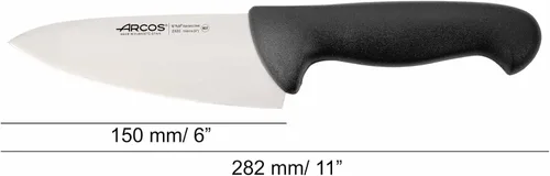 Miniatura 2 de Arcos Cuchillo de chef de acero inoxidable nitrum de 6 pulgadas y hoja de 5.906 in. Cuchillo de cocina profesional multiusos. Mango ergonómico