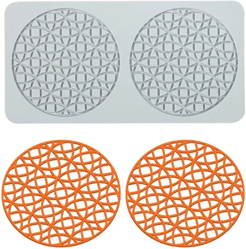 Miniatura 7 de TUKE Moldes de encaje para decoración de pasteles, moldes de silicona de hojas 3D para hornear moldes de gomitas, moldes de fondant de arcilla