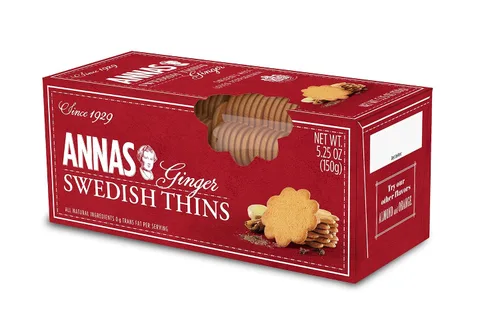 Miniatura 2 de Anna's Ginger Thins Paquete variado sueco original, naranja y almendra