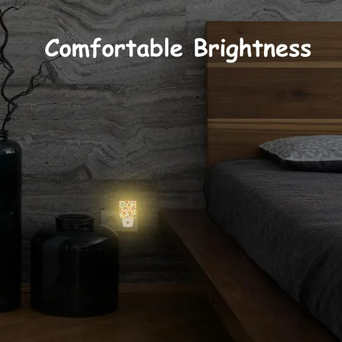 Miniatura 6 de Cute Sloths Eat Dancing or Dream Night Light para niños y niñas, luz nocturna LED enchufable a la pared con sensor de atardecer a amanecer