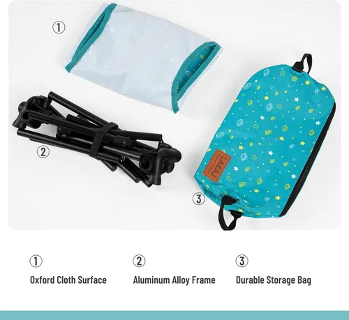Miniatura 7 de G2 GO2GETHER LACAL - Silla ligera portátil para jóvenes, tamaño plegable compacto de 12.6 x 4.3 pulgadas, solo pesa 1.6 libras, tela Oxford 600D