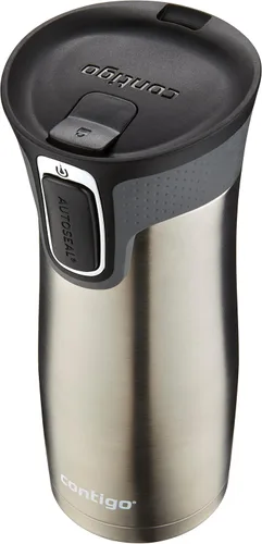 Miniatura 20 de Contigo AUTOSEAL West Loop - Taza de viaje de acero inoxidable aislada al vacío con tapa fácil de limpiar, 12 onzas, arándano