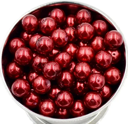 Miniatura 2 de AD Beads 200 cuentas redondas lisas de cristal rojo burdeos de 0.118 pulgadas para collares, pulseras, aretes, joyería, manualidades, diseño