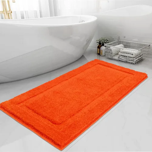 Miniatura 53 de SHACOS Alfombras de baño súper suaves y esponjosas de 24"x36" antideslizantes, lavables, alfombras de baño absorbentes, alfombras para suelo de Gris