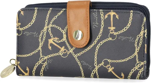 Miniatura 10 de Nautica Be Shore - Cartera RFID de piel vegana para mujer, con cremallera alrededor, funda delgada grande para teléfono y organizador de tarjetas