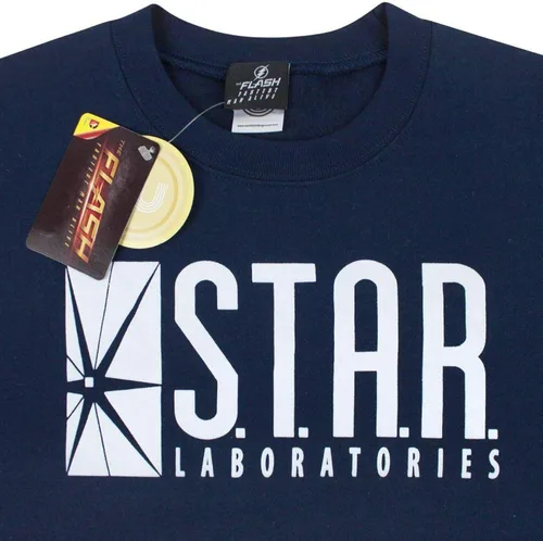 Miniatura 4 de DC Comics Flash TV STAR Laboratories Unisex Navy Sweater Sweatshirt