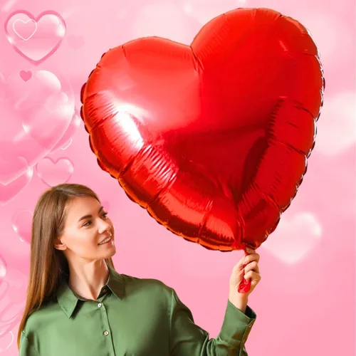 Miniatura 4 de 8 globos de corazón rojo enorme de 36 pulgadas, globos románticos de papel de aluminio de corazón grande, globos de San Valentín para bodas