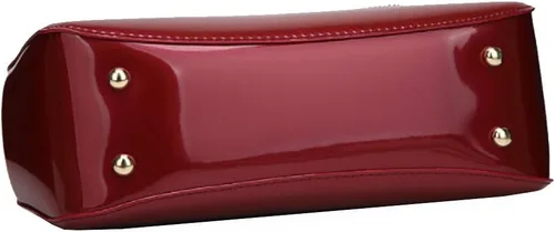 Miniatura 4 de Rullar Bolso elegante de las mujeres y bolso de la manija superior del bolso de la manija de la bolsa de cuero de patente de la totalizador