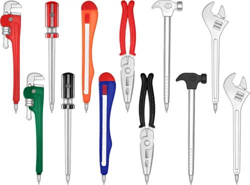 Miniatura 3 de Outus Juego de 24 bolígrafos novedosos con forma de tinta negra, bolígrafos de escritura para oficina, compañeros de trabajo, día del padre, regalo