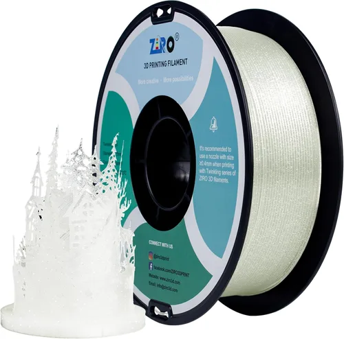 Miniatura 42 de ZIRO - Filamento para impresora 3D, 1.75mm de polilactida brillante con destellos, Serie Camaleón, efecto brillante con destellos, carrete de 1kg