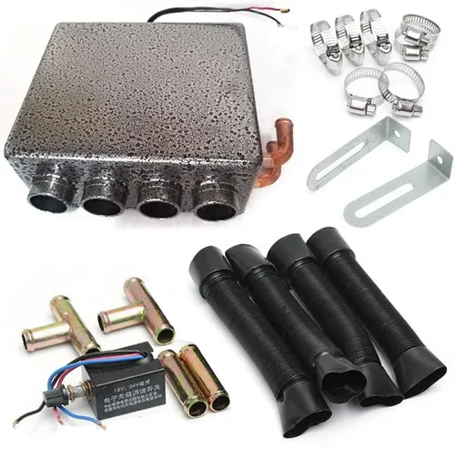 Miniatura 2 de Kit de calentador de coche debajo del tablero, calentador de coche portátil de 4 puertos con interruptor de velocidad, calentador de aire universal