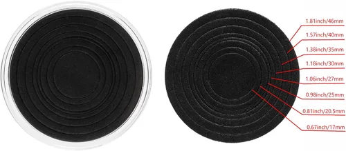 Miniatura 6 de Caja de presentación de monedas de madera de nogal individual con tapa transparente y cápsulas de monedas de plástico con junta ajustable