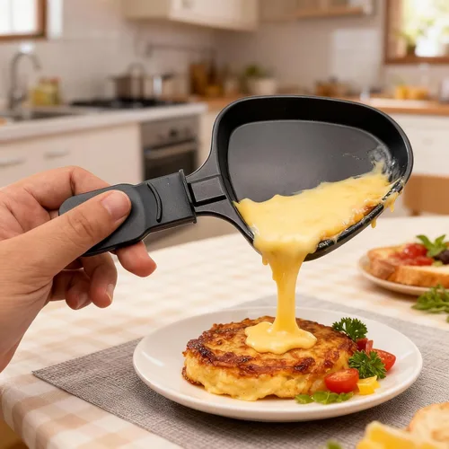 Miniatura 3 de HONNE Mini parrilla con revestimiento antiadherente, accesorios para derretir queso, repuesto de raclettes/platos adicionales de raclette