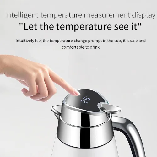Miniatura 4 de Jarra térmica de café de 77 onzas con pantalla de temperatura, acero inoxidable 304, doble pared al vacío, jarra aislada, jarra de té para mantener