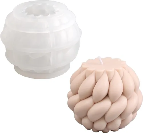 BOOWAN NICOLE Molde de silicona para velas para hacer velas, moldes de fundición de resina epoxi, velas de aromaterapia, cera, jabones, arcilla
