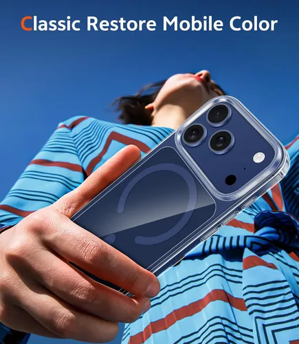 Miniatura 1076 de FNTCASE Funda para iPhone 13 Pro-Max: Fundas magnéticas transparentes compatibles con Magsafe Slim anti amarillamiento protección contra caídas
