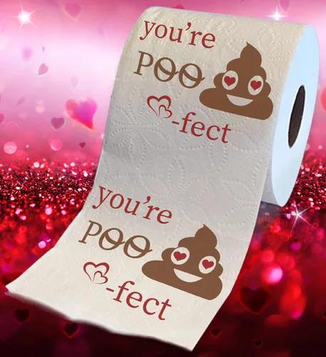 Miniatura 2 de Printed TP Papel higiénico romántico You're Perfect – Divertido, inusual, lindo regalo de San Valentín para él, ella, novio, novia, marido, esposa
