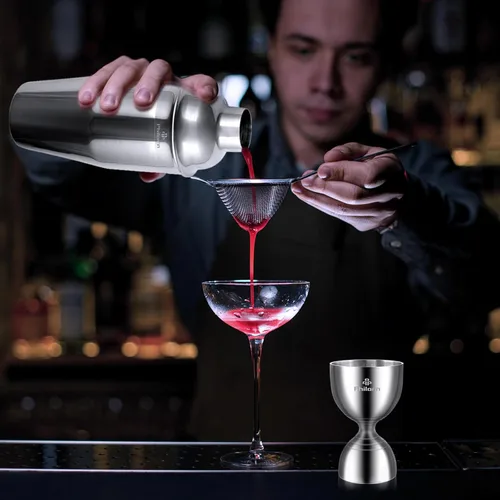 Miniatura 6 de Philorn Jigger de campana para bartending, jigger de cóctel de 2 onzas, 1 onza con medidas en el interior, medidor de tiro de acero inoxidable 304