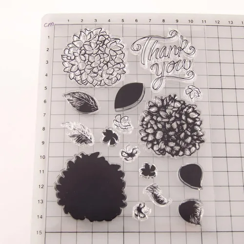 Miniatura 4 de Juegos de sellos y troqueles de silicona transparentes para hacer tarjetas, plantillas de corte para álbumes de recortes, álbum de fotos, papel
