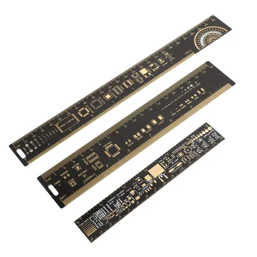 Miniatura 5 de Regla multifuncional, 3 tipos de conjunto 15/20/9.8 in 6.3/7.87/10.23 pulgadas regla de PCB de ingenieros electrónicos regla multifuncional regla