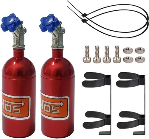 Miniatura 5 de 2 unids RC Simulación Decoración NOS Nitrógeno Botella para 1/10 RC TRX4 Axial SCX10 90046 Redcat GEN7 gen8 D90 TF2 Tamiya CC01 HSP Rock Crawler Azul
