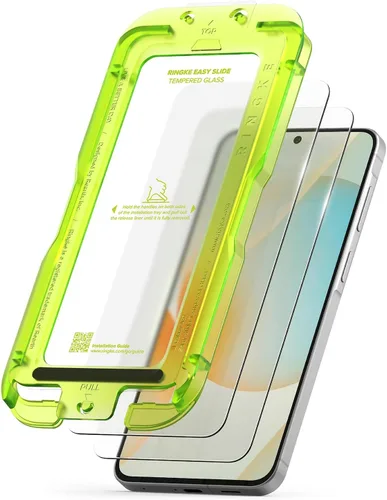 Miniatura 18 de Ringke Vidrio templado Easy Slide [súper fácil de instalar] compatible con Samsung Galaxy S24 FE, protector de pantalla, compatible con fundas
