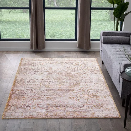 Miniatura 7 de Edenbrook Alfombras de área para sala de estar, alfombra color crema, pelo grueso perfecto para zonas de alto tráfico, alfombra de 2.5 x 8 pies