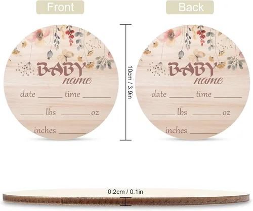Miniatura 2 de Letrero de anuncio personalizado para recién nacido, letrero de anuncio de nombre de bebé para hospital, regalos de baby shower, para niñas recién
