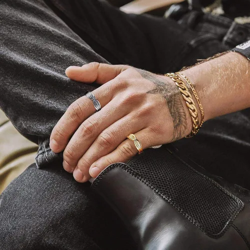 Miniatura 3 de Bestyle Anillos de ala de ángel antiguos para mujeres y hombres, anillos de banda de plumas de guardián, anillos de promesa de pareja