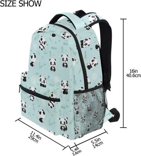 Miniatura 28 de ATTX Linda mochila con diseño de panda para niños y niñas, Panda-h, Ciclismo