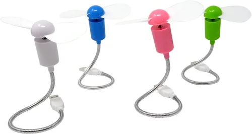 Miniatura 3 de Honbay 4 unids mini portátil portátil alimentado por USB ventilador de enfriamiento cuello de cisne soplador de aire para PC de escritorio ordenador