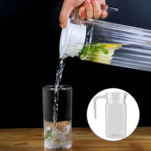 Miniatura 6 de Jarra acrílica de 16.9 fl oz/18 onzas, jarra de agua transparente con tapa, jarra de jugo irrompible, botella de agua fría para jugo casero, té